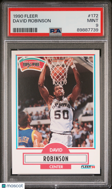 1990 Fleer David Robinson #172 PSA 9