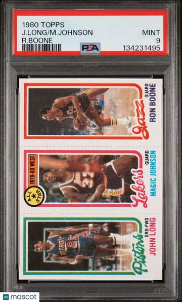 1980 Topps M. Johnson J. Long R. Boone PSA 9
