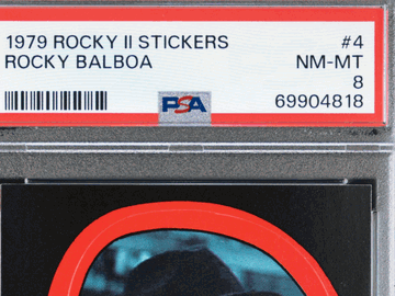 1979 Rocky II Stickers Rocky Balboa #4 PSA 8