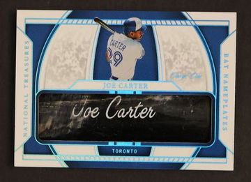 2020 Panini National Treasures NP-NP-JC Joe Carter Bat Nameplates Toronto