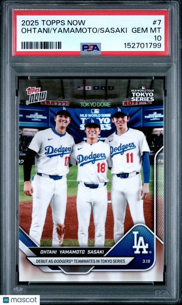 2025 Topps Now Ohtani Yamamoto Sasaki #7 PSA 10