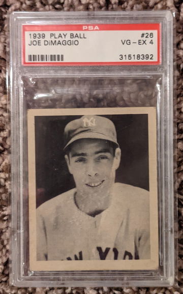 1939 Play Ball Joe DiMaggio PSA 4 Centered