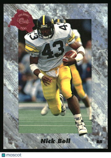 1991 Classic Four Sport Nick Bell #139 Rookie Los Angeles Raiders