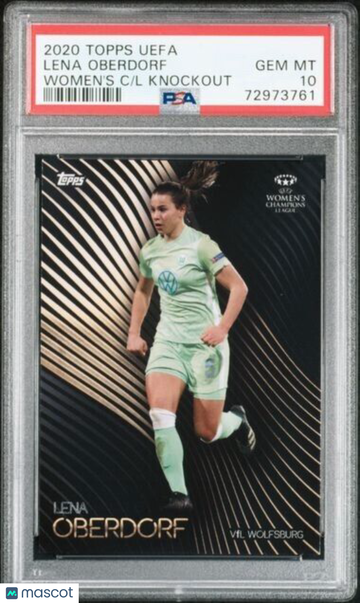 2020 Topps UEFA Women'S Champions League Knockout Lena Oberdorf Women'S C/L Knockout Rookie PSA 10