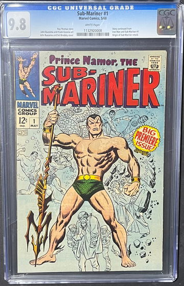 Marvel  Sub-Mariner #1 CGC 9.8 White Pages