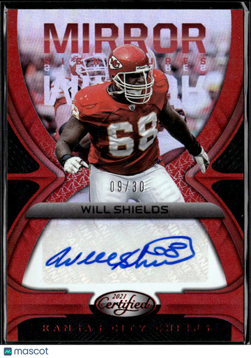 2021 Panini Certified Mirror Signatures Will Shields #MS-WS Red /30
