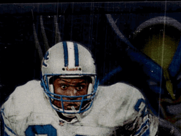 Barry Sanders Detroit Lions 1997 SkyBox Metal Universe Marvel #1 NFL Football Trading Card