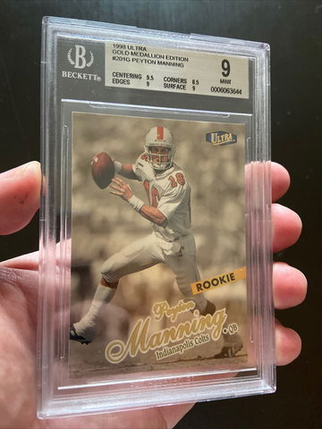 1998 Fleer Ultra Peyton Manning ROOKIE Gold Medallion RC Rare MINT PSA 9
