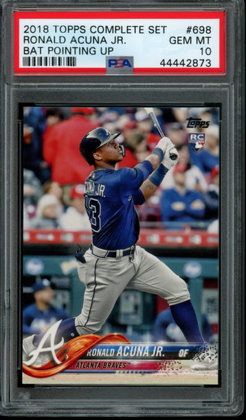 2018 Topps #698 Ronald Acuna Factory Set PSA 10 Gem Mint