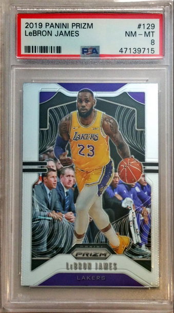 Lebron James 2019 Panini Prizm PSA 8