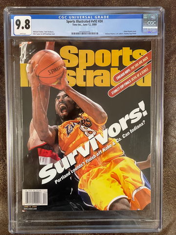 CGC 9.8 Sports Illustrated Newstand Kobe Bryant Survivors! June 12, 2000