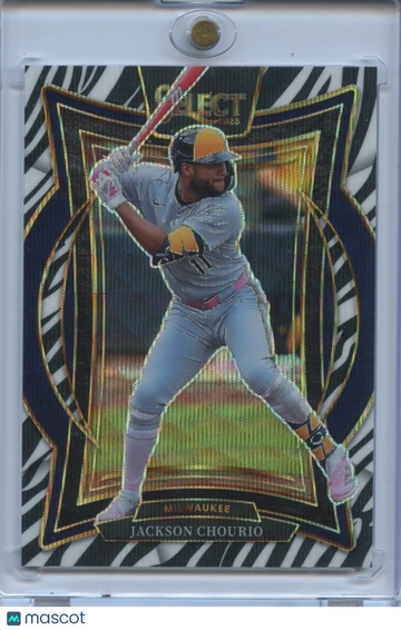 2025 Jackson Chourio Zebra Prizm Panini Authentic