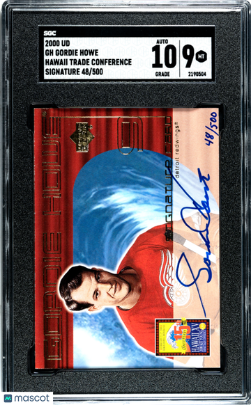 2000 Upper Deck Hawaii Trade Conference Gordie Howe #GH SIG. SGC 9 Auto 10