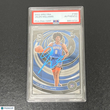 2022 Panini Spectra Jalen Williams #160 PSA A Auto A