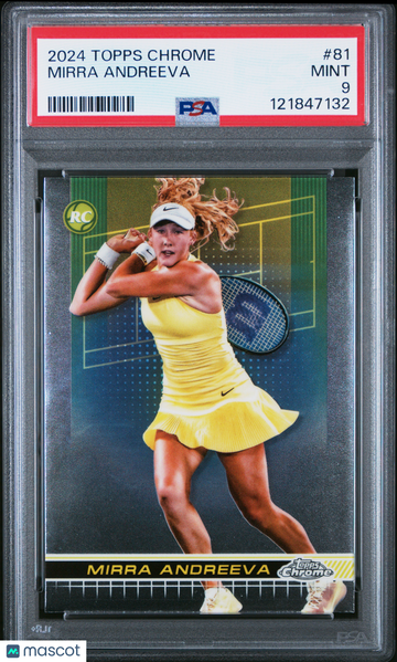 2024 Topps Chrome Tennis Mirra Andreeva #81 PSA 9