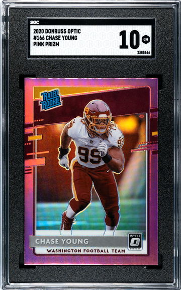 2020 Panini Donruss Optic #166 Chase Young Pink Prizm SGC 10