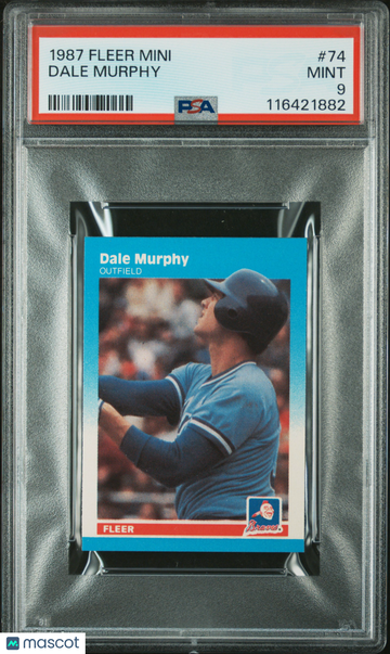 1987 Fleer Mini Dale Murphy #74 PSA 9