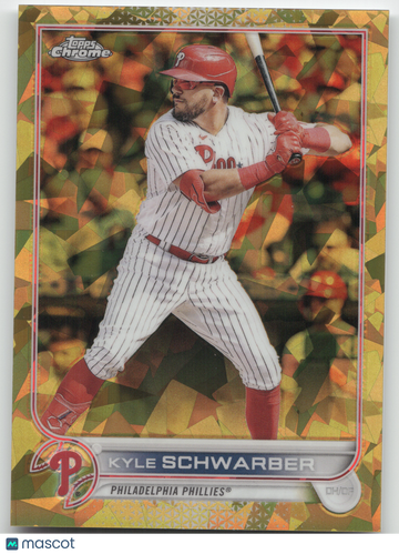2022 Topps Chrome Update Sapphire Edition Kyle Schwarber #US88 Gold /50