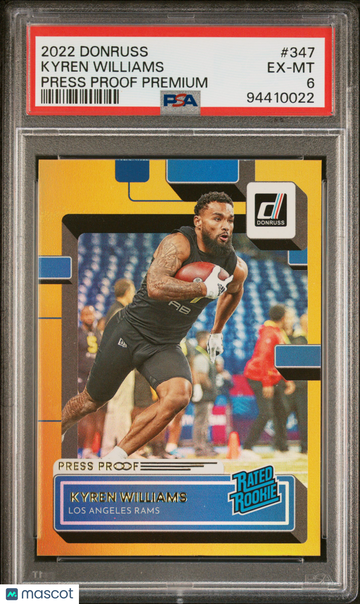 2022 Panini Donruss Kyren Williams #347 Press Proof Premium PSA 6