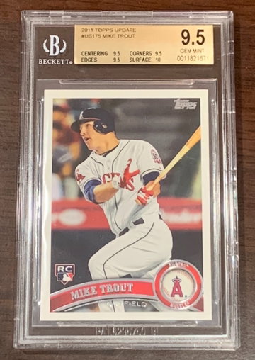 2011 Topps Update Mike Trout BGS 9.5
