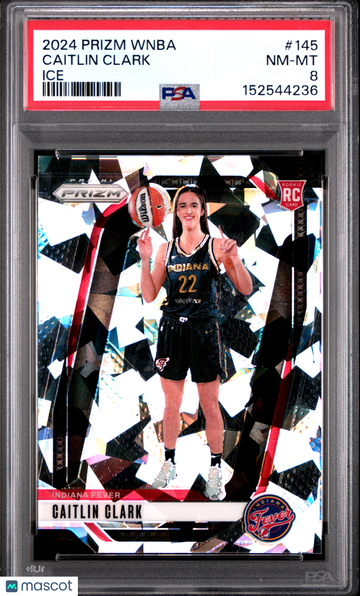 2024 Panini Prizm WNBA Caitlin Clark #145 Ice Short Print Nicely Centered Mint Parallel/Variety Rookie Base Set Insert L