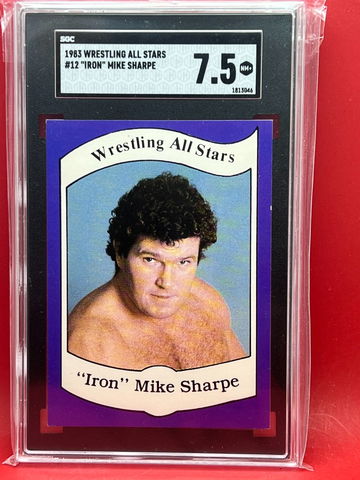 1983 WRESTLING ALL STARS IRON MIKE SHARPE #12  SGC 7.5