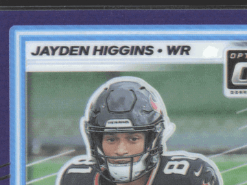 2025 Panini Donruss Optic Prizm Jayden Higgins #225 Purple /60