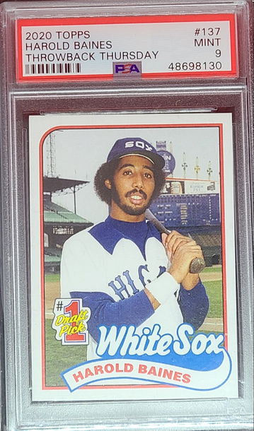 2020 Topps #137 Throwback Thursday Harold Baines PSA Mint 9