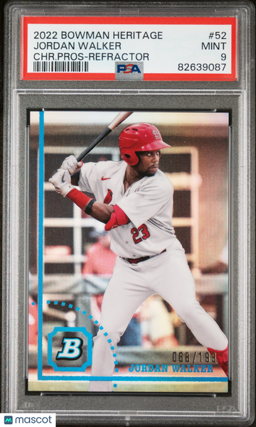 2022 Bowman Heritage Jordan Walker #52 CHR. Pros Refractor /199 PSA 9