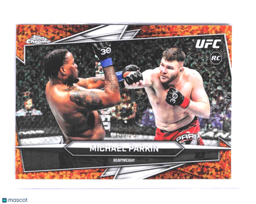 2026 Topps Chrome UFC Michael Parkin #52 Orange Mojo Refractor /25 RC