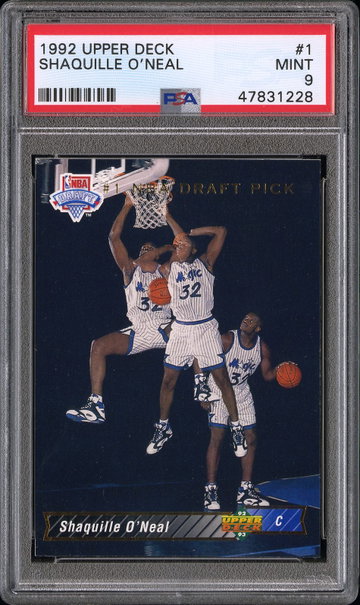 1992 Upper Deck Shaquille O'Neal #1 PSA 9
