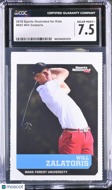 2018 Sports Illustrated for Kids Will Zalatoris #692 CGC 7.5