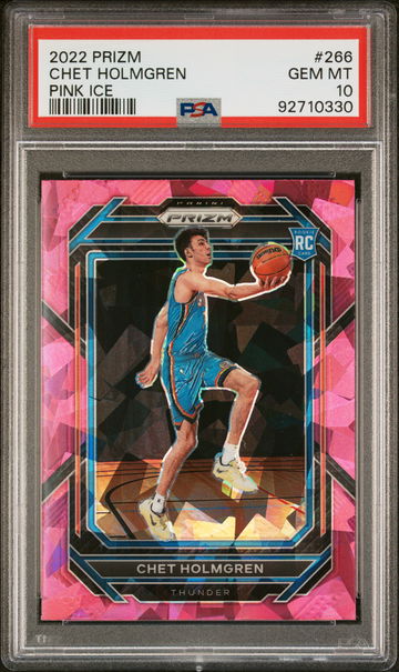 2022 Panini Prizm Pink Ice Prizm Chet Holmgren #266 PSA 10
