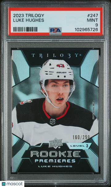2023-24 Upper Deck Trilogy Luke Hughes #247 PSA 9