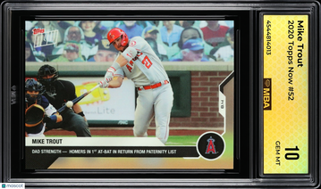 2020 Topps Now Mike Trout #52 MBA 10