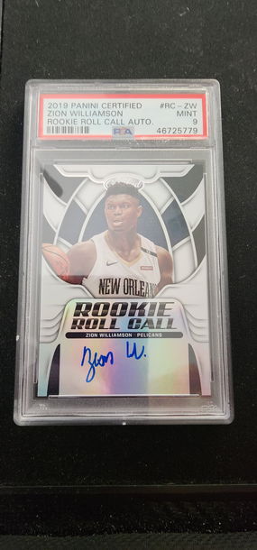 2019 Certified Zion Williamson Rookie Roll Call Auto
