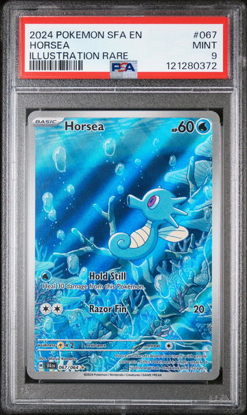 2024 Pokemon Shrouded Fable Illustration Rare Horsea #067/064 PSA 9