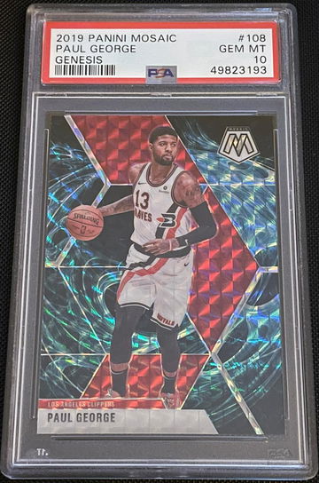 Paul George 2019 Mosaic Genesis SSP PSA 10