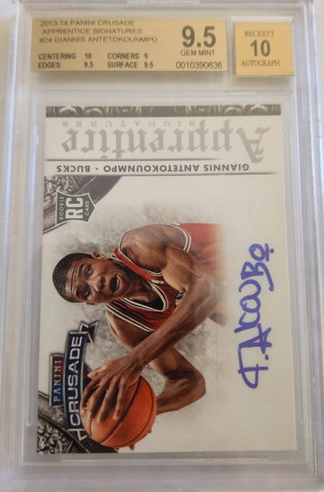 Giannis Antetokounmpo 2013-14 Panini Crusade AUTO RC BGS 9.5/10