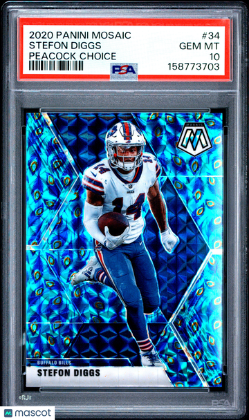 2020 Mosaic Stefon Diggs Peacock Choice PSA 10