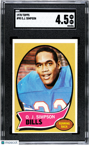 1970 Topps Oj Simpson #90 SGC 4.5