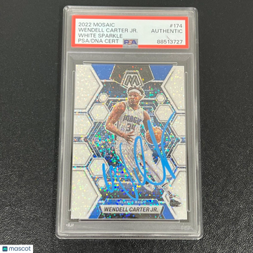 2022 Panini Mosaic Wendell Carter JR. #174 White Sparkle PSA A Auto A