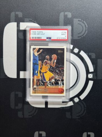 1996 Topps Kobe Bryant RC Rookie Card #138 Graded PSA 9 MINT Lakers HOF