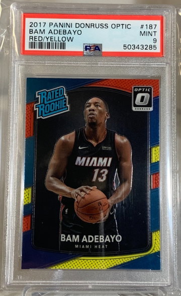 2017-18 Panini Donruss Optic Bam Adebayo Red/Yellow PSA MINT 9 #50343285