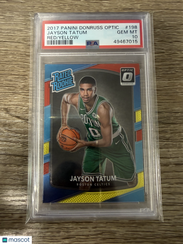 2017 Panini Donruss Optic Jayson Tatum #198 Red Yellow PSA 10