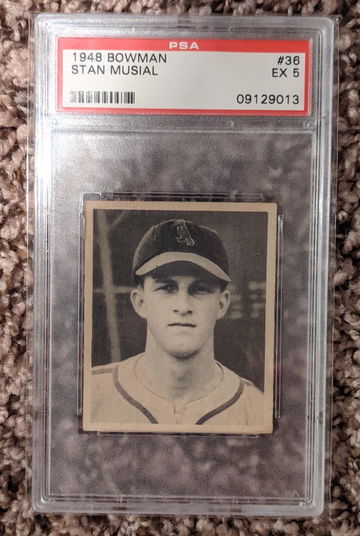 1948 Bowman Stan Musial Rookie PSA 5 Centered