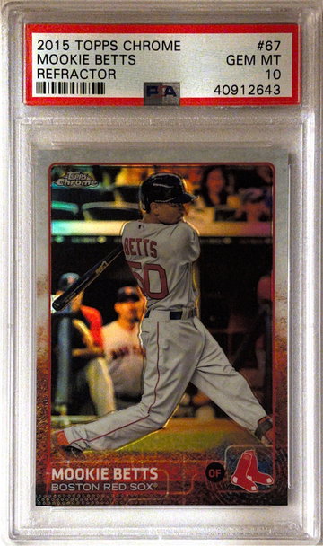 2015 Topps Chrome Mookie Betts Refractor PSA 10 Gem-Mint