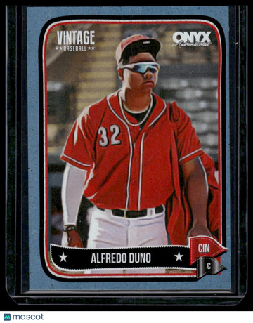 2024 Onyx Vintage Alfredo Duno #OVALDU Aqua Bordered /99 SN
