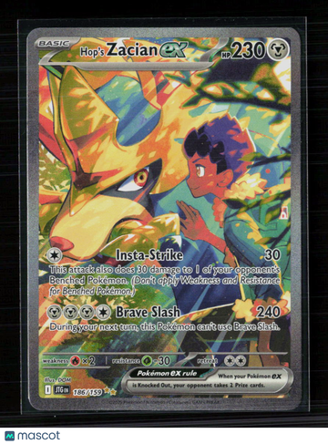2025 Journey Together Hop's Zacian EX Holo Secret Rare SAR #186/159