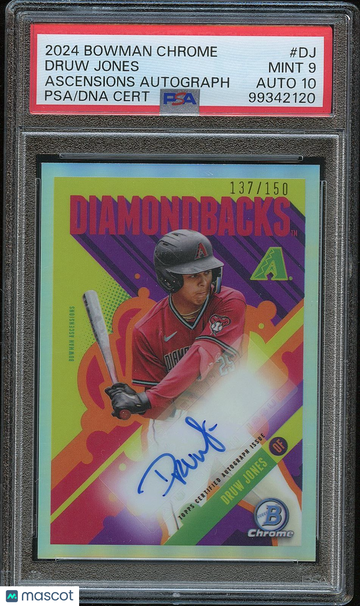 2024 Bowman Chrome Druw Jones #BAA-DJ [Base] Rookie Insert PSA 9